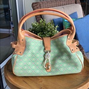 Dooney & Bourke Medium Logo Lock Satchel - Green